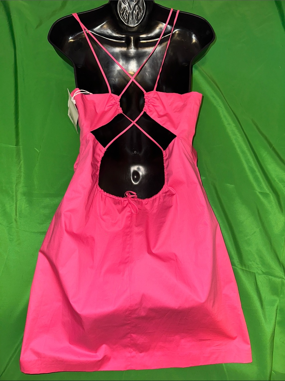 FRAME DENIM
TIE BACK MINI DRESS - HOT PINK Large NWT - Picture 10 of 12